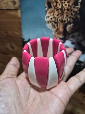 Pink & White Stretch Bracelet — Women Jewelry Bracelets